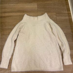 LOFT Cream Cowl Neck Sweater
